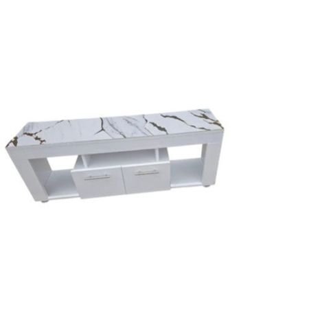 Wood TV STAND MARBLE TOP