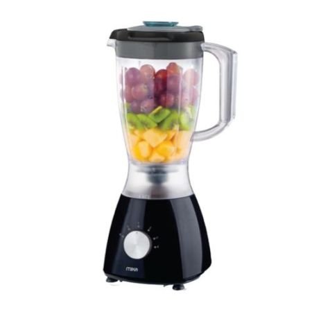 MIKA Blender, 1.5L, 2 in 1, with Grinder, 400W, White & Black MBLR302B