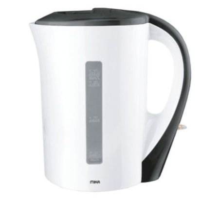 MIKA Kettle, 1.7L, Plastic, Corded, Open Element, Cream White & Black MKT1002WB