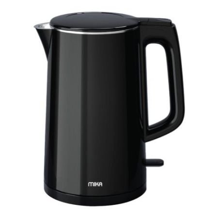 MIKA Kettle 1.7L Double Wall, 360º Cordless, Concealed Element Black MKT3102B