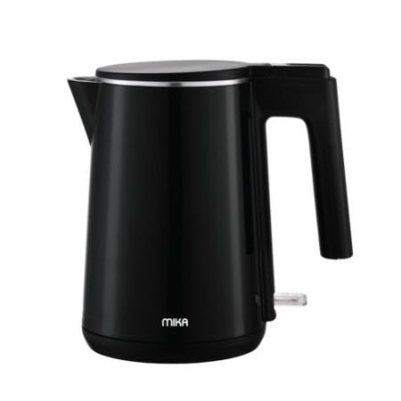 MIKA Kettle, 1L, Double Wall, 360º Cordless, Concealed Element, Black MKT3103B