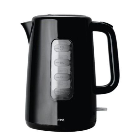 MIKA Kettle 2.5L, Plastic, 360º Cordless, Concealed Element, Black MKT5103B