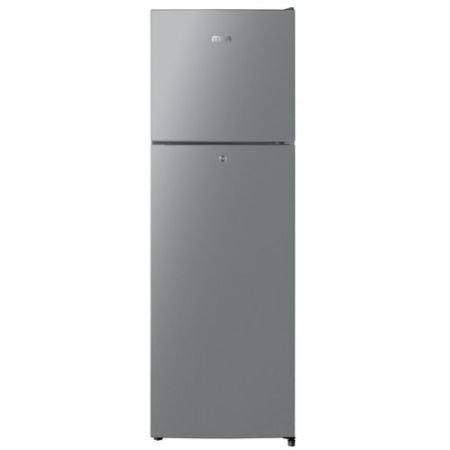 MIKA Fridge 255L 2 Door Top Mount Freezer No Frost, Dark Silver MRNF255DS