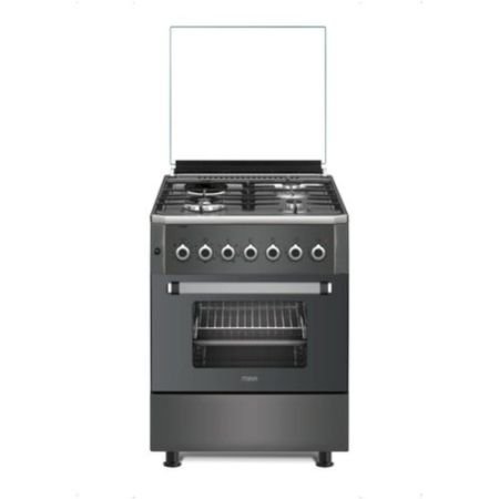 MIKA Standing Cooker, 60cm x 60cm, 3 Gas Pool Jet Burners + 1 RAPID Hot Plate, FLAME FAILURE SAFETY, Auto Ignition, 6 Function Electric Oven (Convection Fan), Rotisserie, Dove Grey MST6231WE6DG
