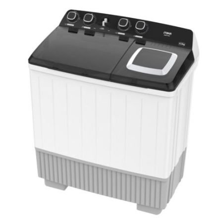 MIKA Washing Machine, 12kg, Semi Auto Single Tub, White & Grey MWSTT2212