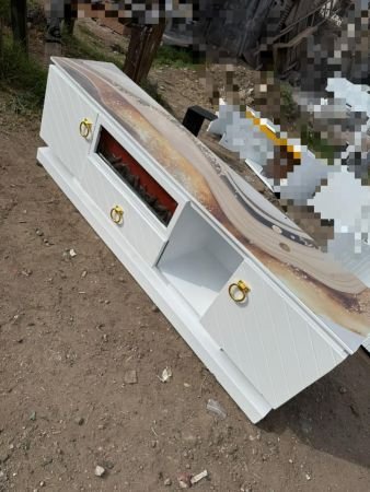 6fts tv stand with fireplace